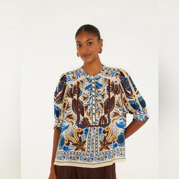 Farm Rio: Sand Nature Land Blouse
